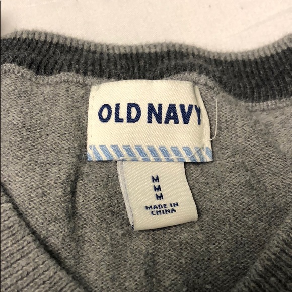 Grey Old Navy V-Neck Sweater - Picture 2 of 4